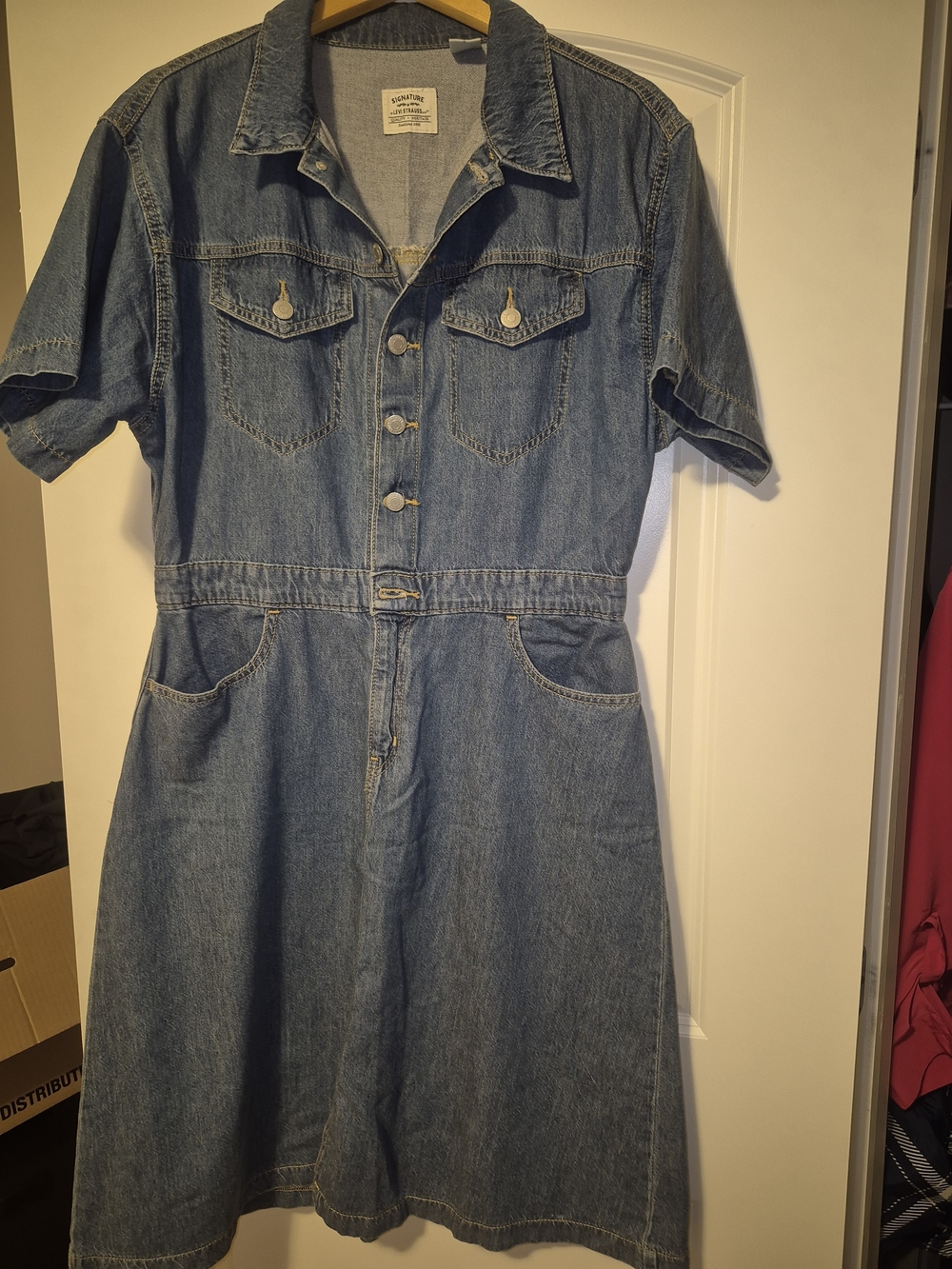 Signature by Levi Strauss Blue Denim Dress